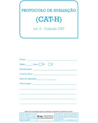 CAT-H Teste de ApercepÃ§Ã£o Infantil - Protocolo de AvaliaÃ§Ã£o VOL.. 2